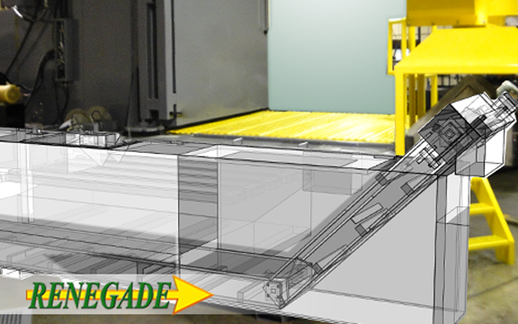 Renegade FL 9000 6048 Pit Mount Parts Washer Sludge Conveyor